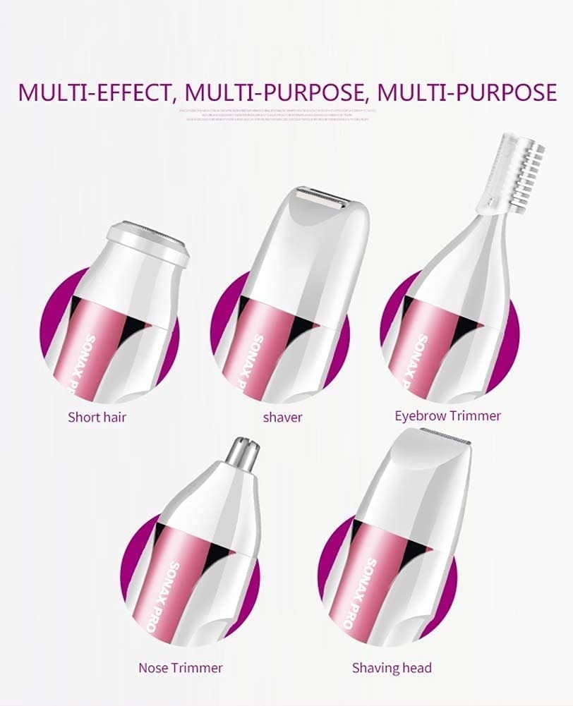 Marycan 5 in 1 Electric Epilator Set Includes A Shaving Device for Private Parts, A Pubic Shaving Knife for The Armpits, A Knife for Cutting The Eyebrows - Precise Hair Removal