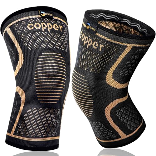 Copper Knee Sleeve 2-Pack for Knee Support and Relief