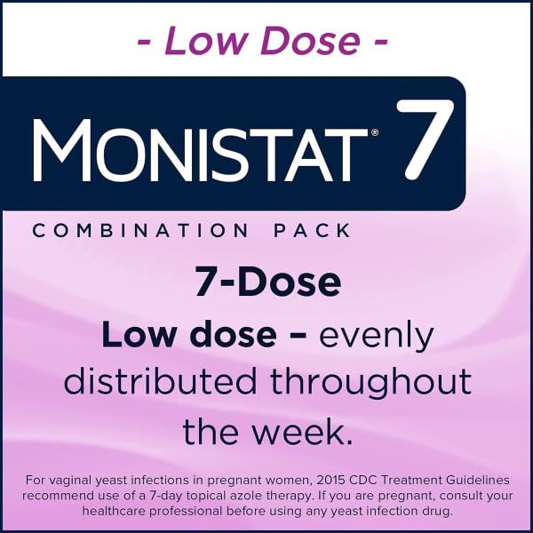Monistat 7 Vaginal Cream with Disposable Applicators, 1.59-Ounce Tube (Pack of 4)
