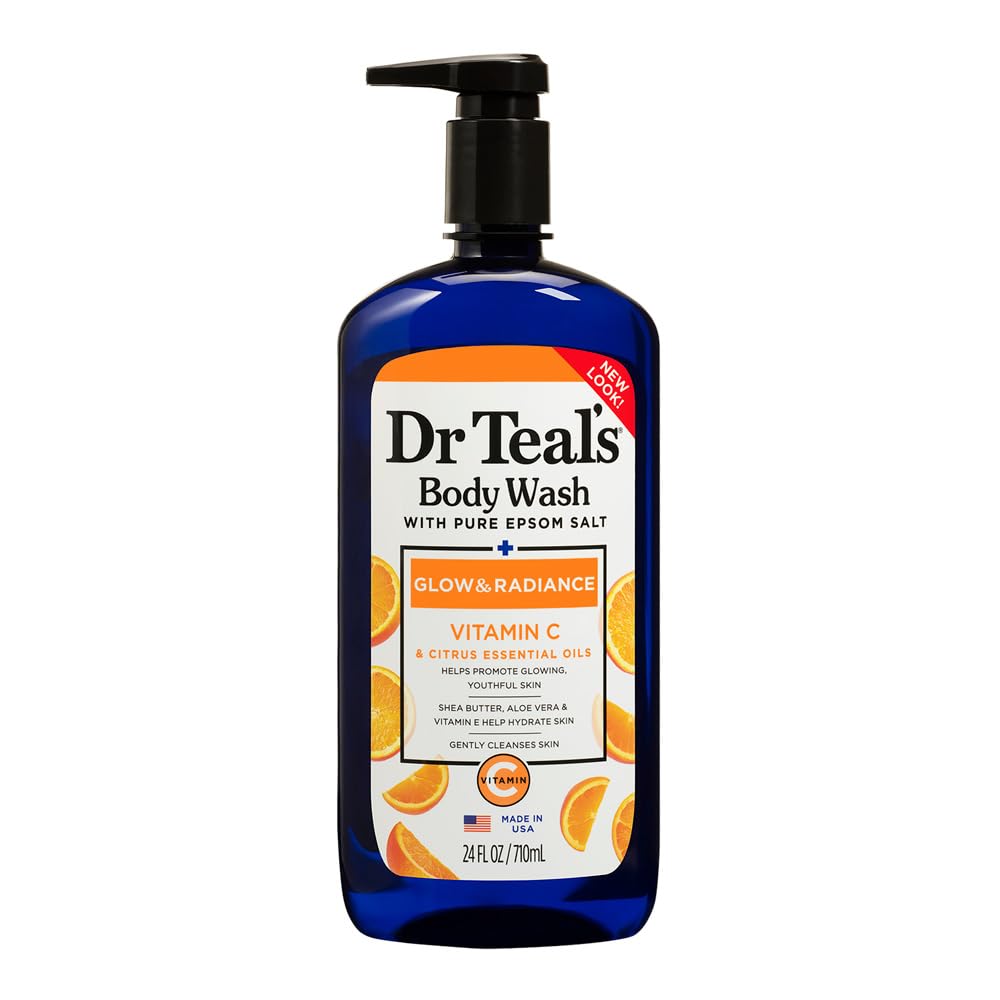 Dr Teal's Body Wash with Pure Epsom Salt, 24 fl oz (Pack of 2)