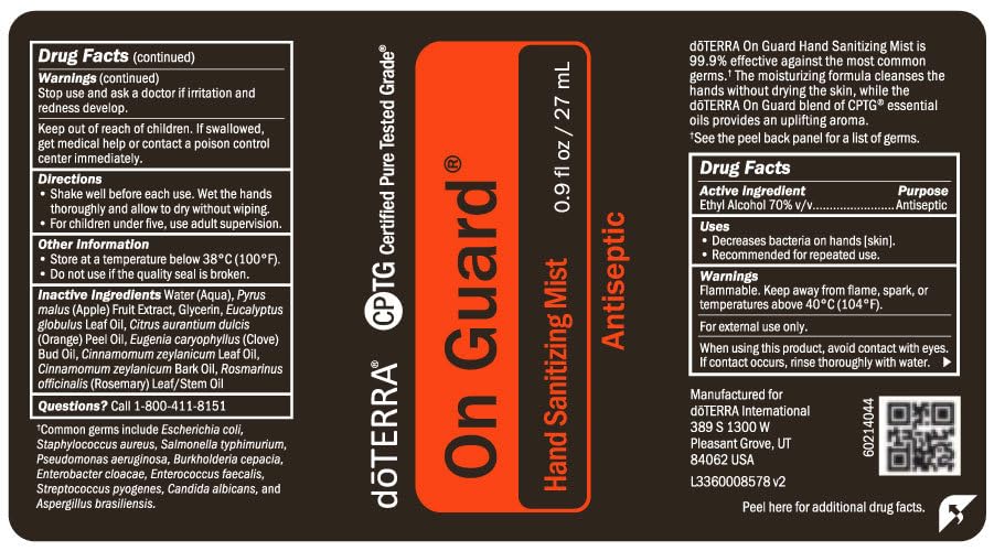 DoTerra On Guard Sanitizing Mist - 27mL