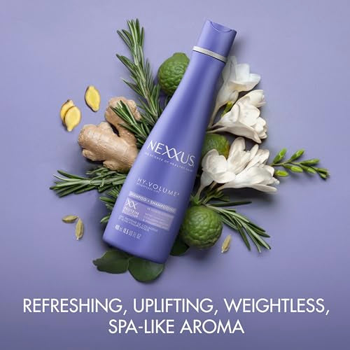 Nexxus HY-VOLUME™ Shampoo for Lift and Volume for Flat & Limp Hair Hair Care Powered by MAGNITUBE VOLUMIZER Technology with Hyaluronic Acid 13.5 oz