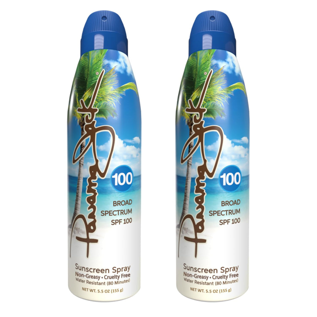 Continuous Spray Sunscreen - SPF 100, Broad Spectrum UVA/UVB Protection, PABA, Paraben, Gluten & Cruelty Free, Water Resistant (80 Minutes), 5.5 OZ