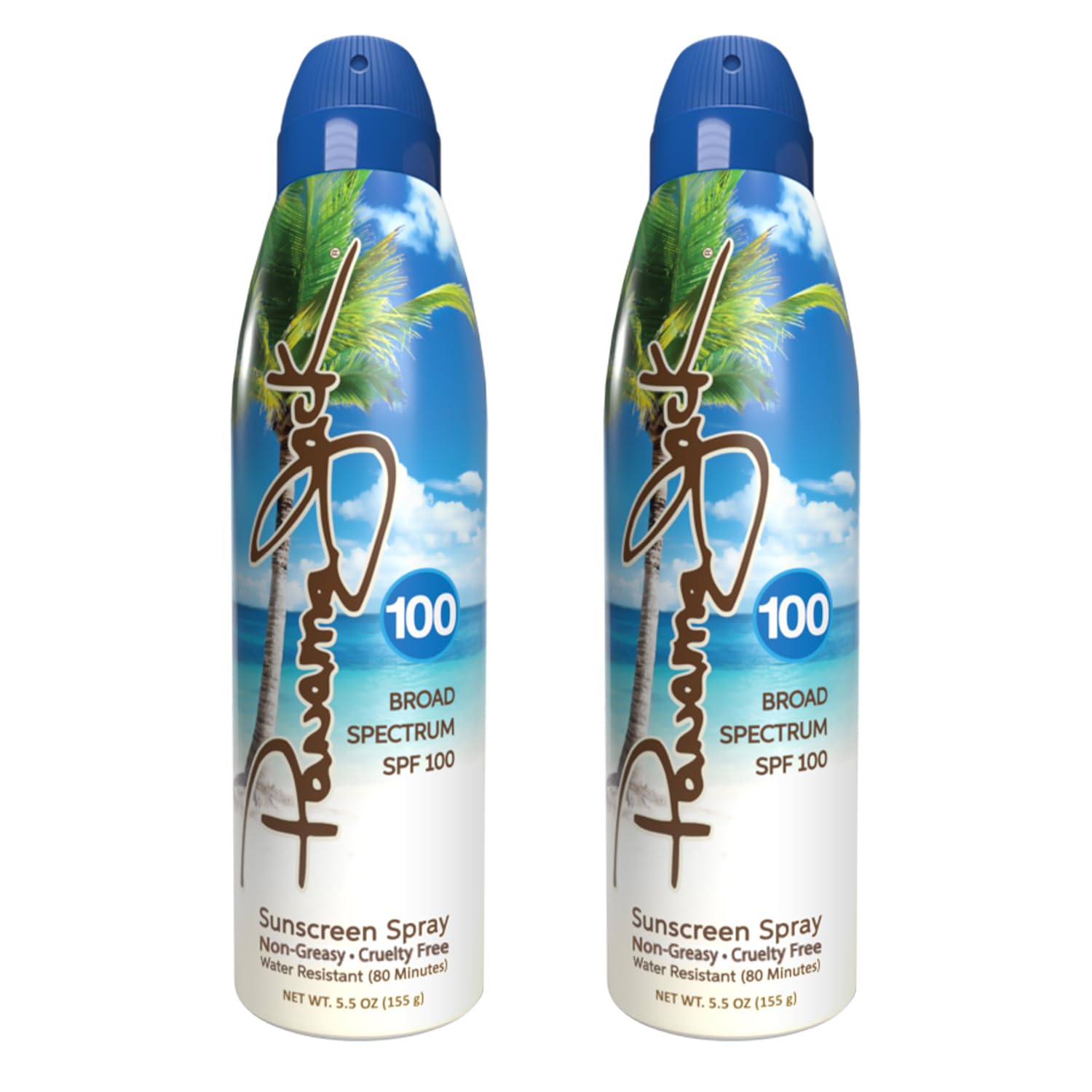 Continuous Spray Sunscreen - SPF 100, Broad Spectrum UVA/UVB Protection, PABA, Paraben, Gluten & Cruelty Free, Water Resistant (80 Minutes), 5.5 OZ