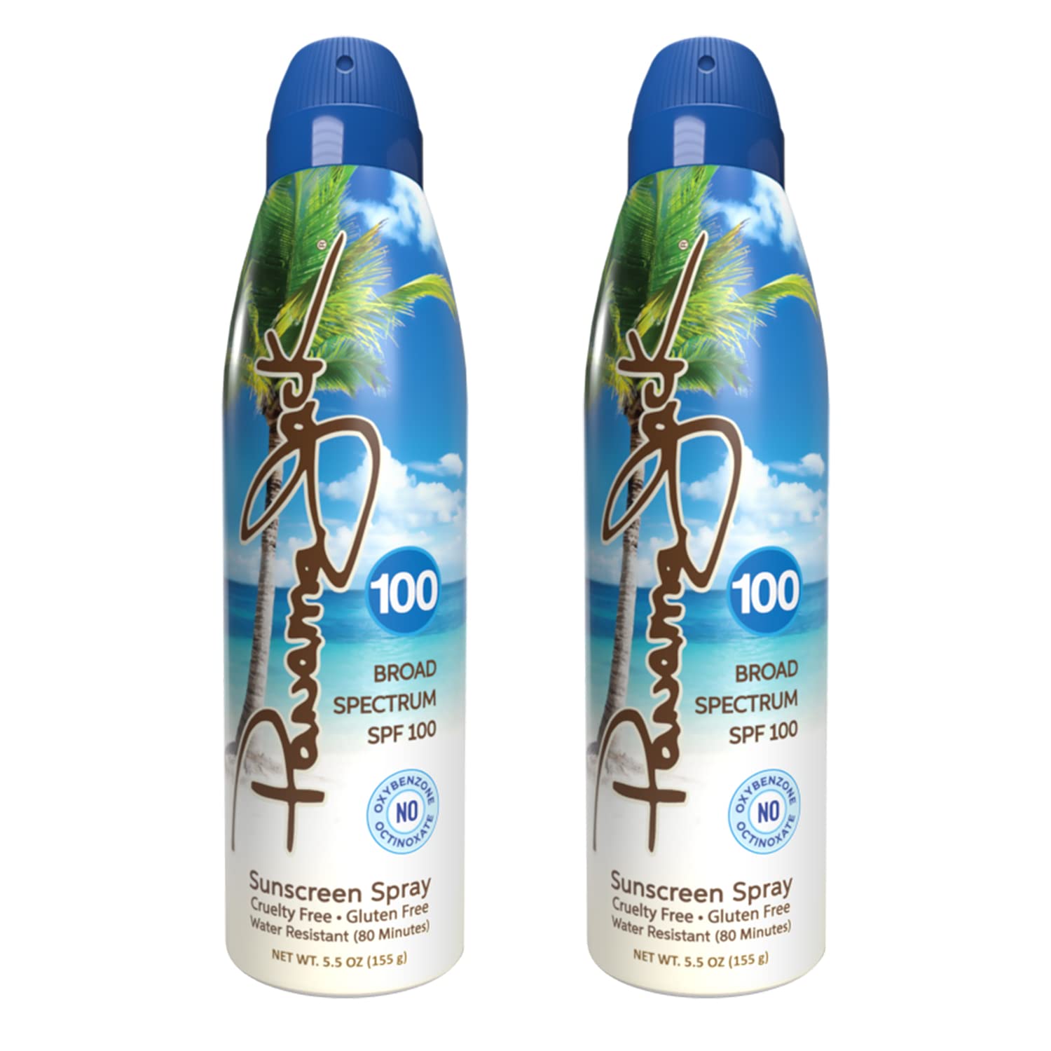 Continuous Spray Sunscreen - SPF 100, Broad Spectrum UVA/UVB Protection, PABA, Paraben, Gluten & Cruelty Free, Water Resistant (80 Minutes), 5.5 OZ