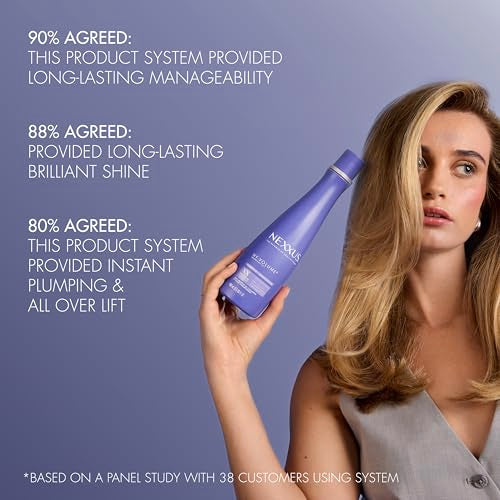 Nexxus HY-VOLUME™ Shampoo for Lift and Volume for Flat & Limp Hair Hair Care Powered by MAGNITUBE VOLUMIZER Technology with Hyaluronic Acid 13.5 oz