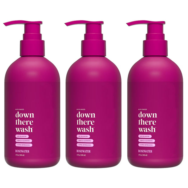 Down There Rosewater pH-Balanced Feminine Wash 3-Pack