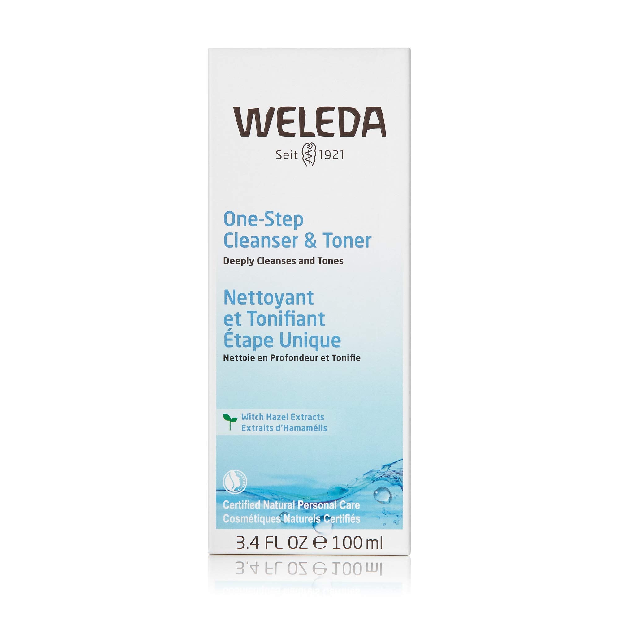 Weleda One-Step Face Cleanser & Toner, 3.4 Fl Oz