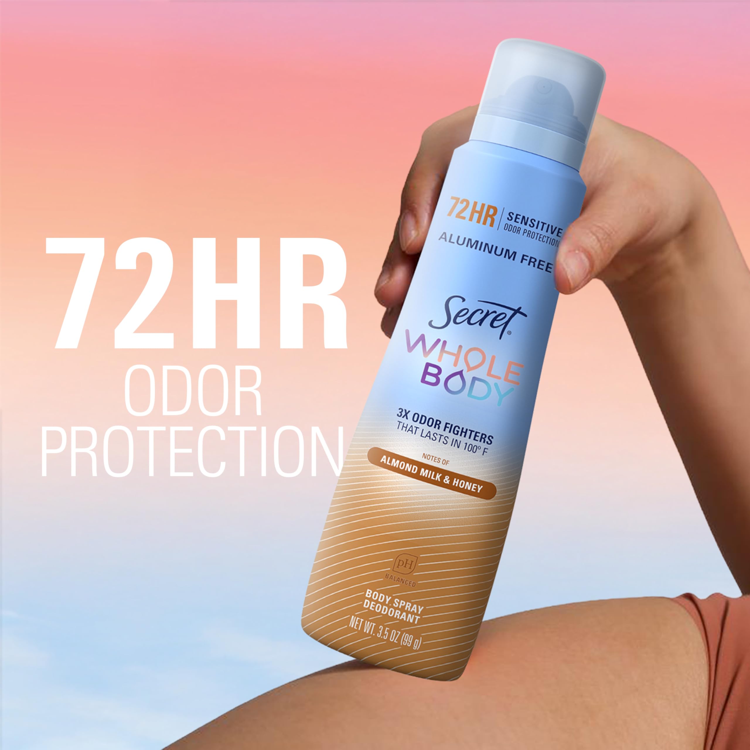 Secret Aluminum Free Whole Body Deodorant Spray for Women