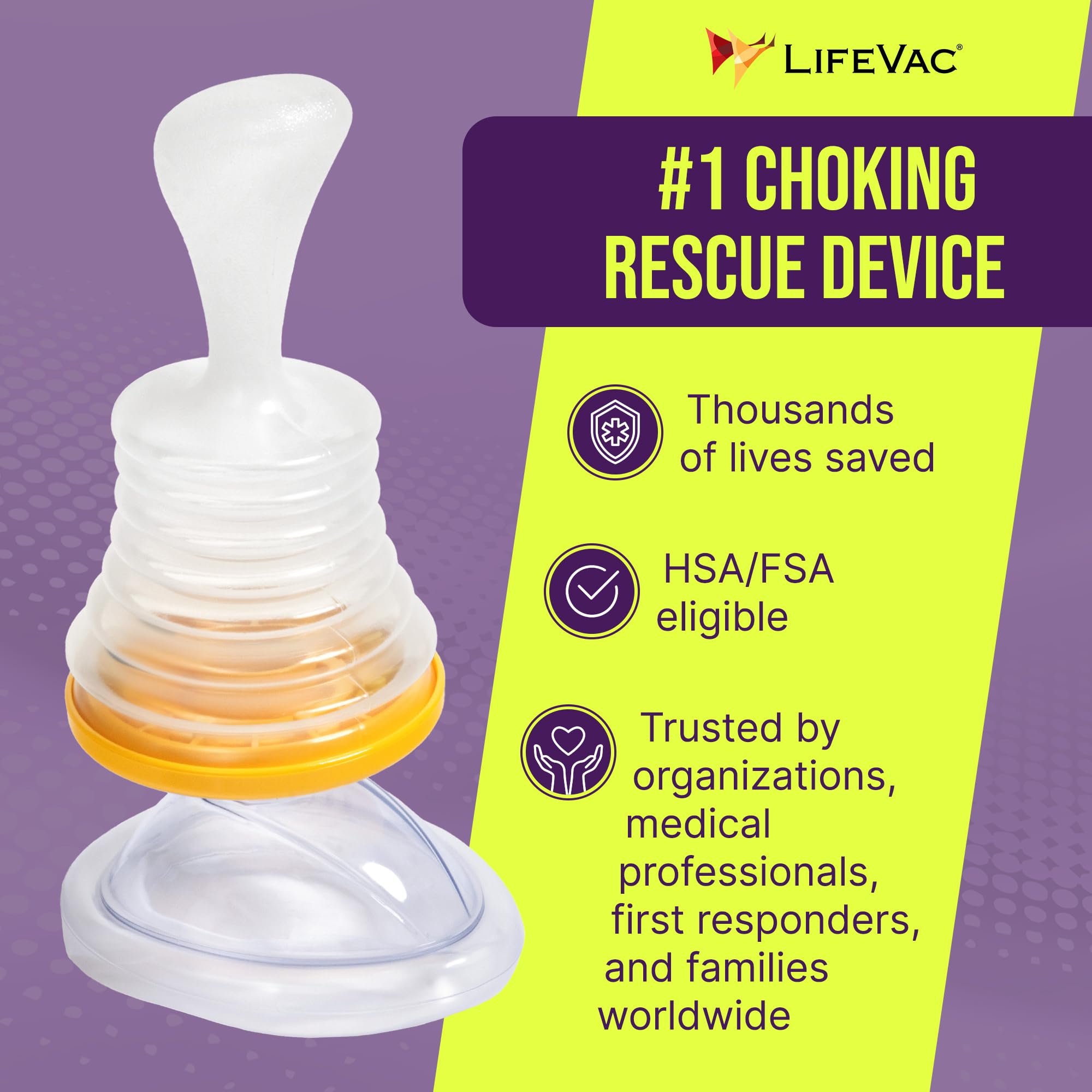 LifeVac Travel Kit 2 Pack - Portable Suction Rescue Device, First Aid Kit for Kids and Adults, Portable Airway Suction Device for Children and Adults