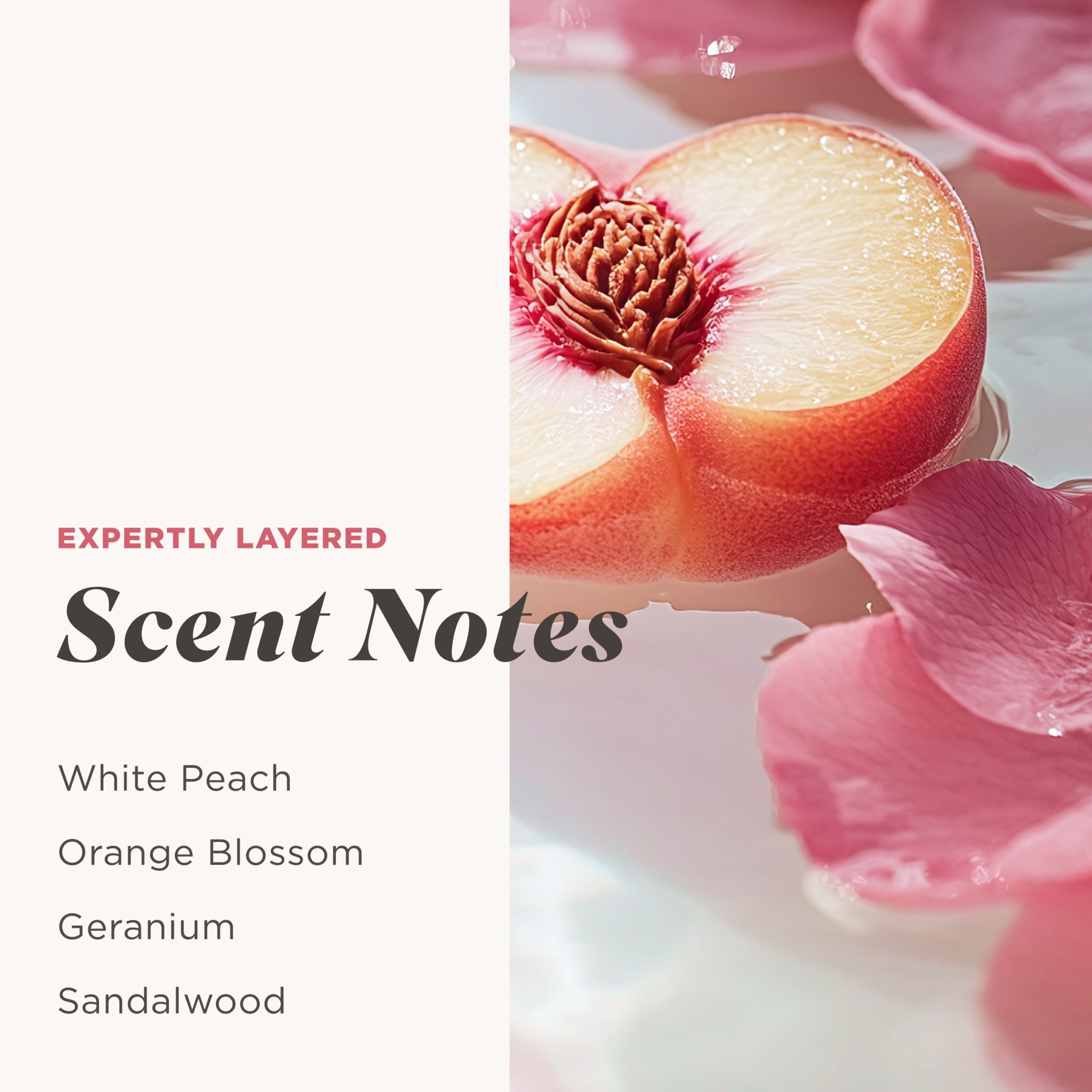 Caress Body Wash for Women, Daily Silk White Peach & Orange Blossom