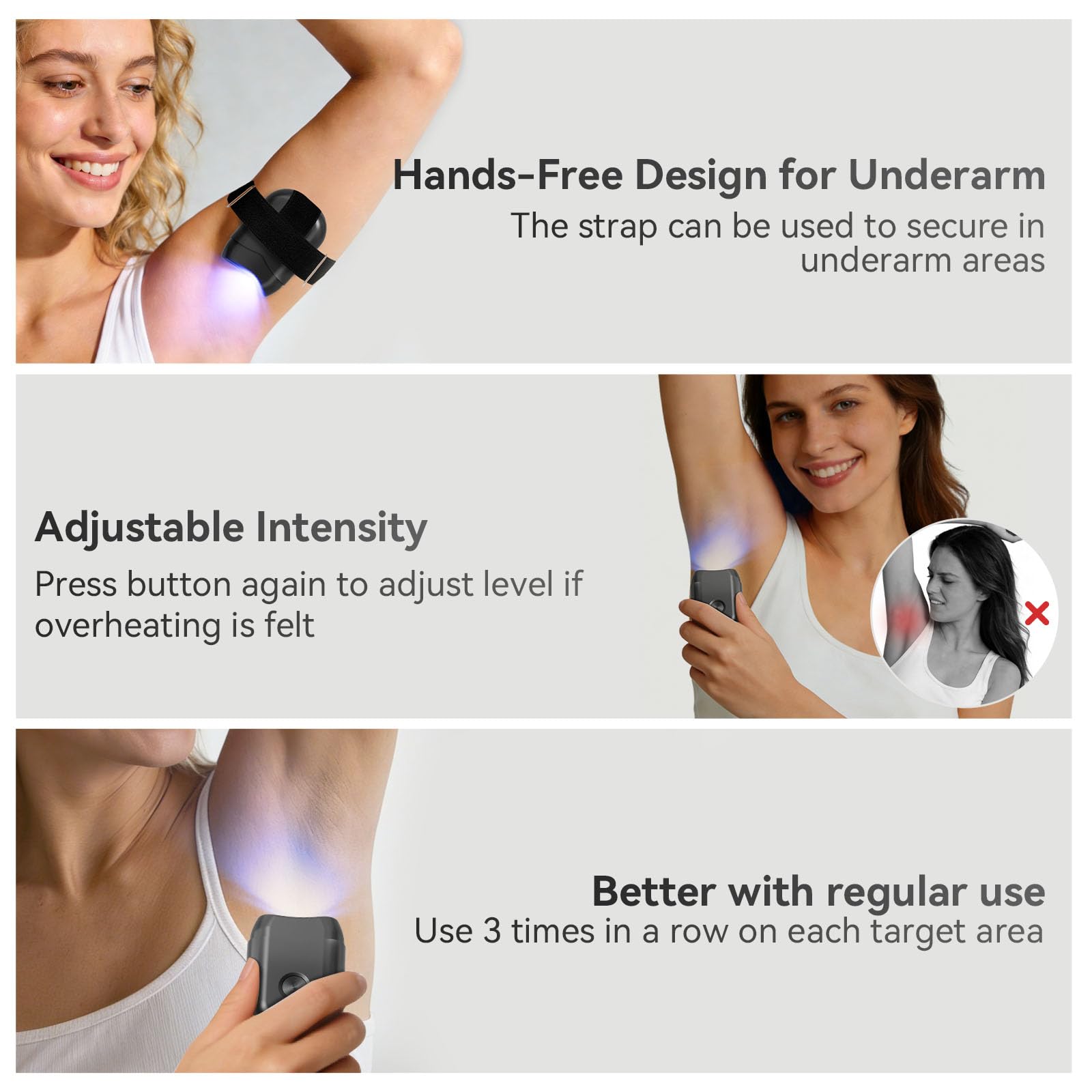 Vreshlyt Electronic Deodorant Body Odor Control Protection Device of Aluminum Free Deodorant for Men Women, Light Wave Body Odor Eliminator for Men Women, Innovative Hygiene Essentials Product