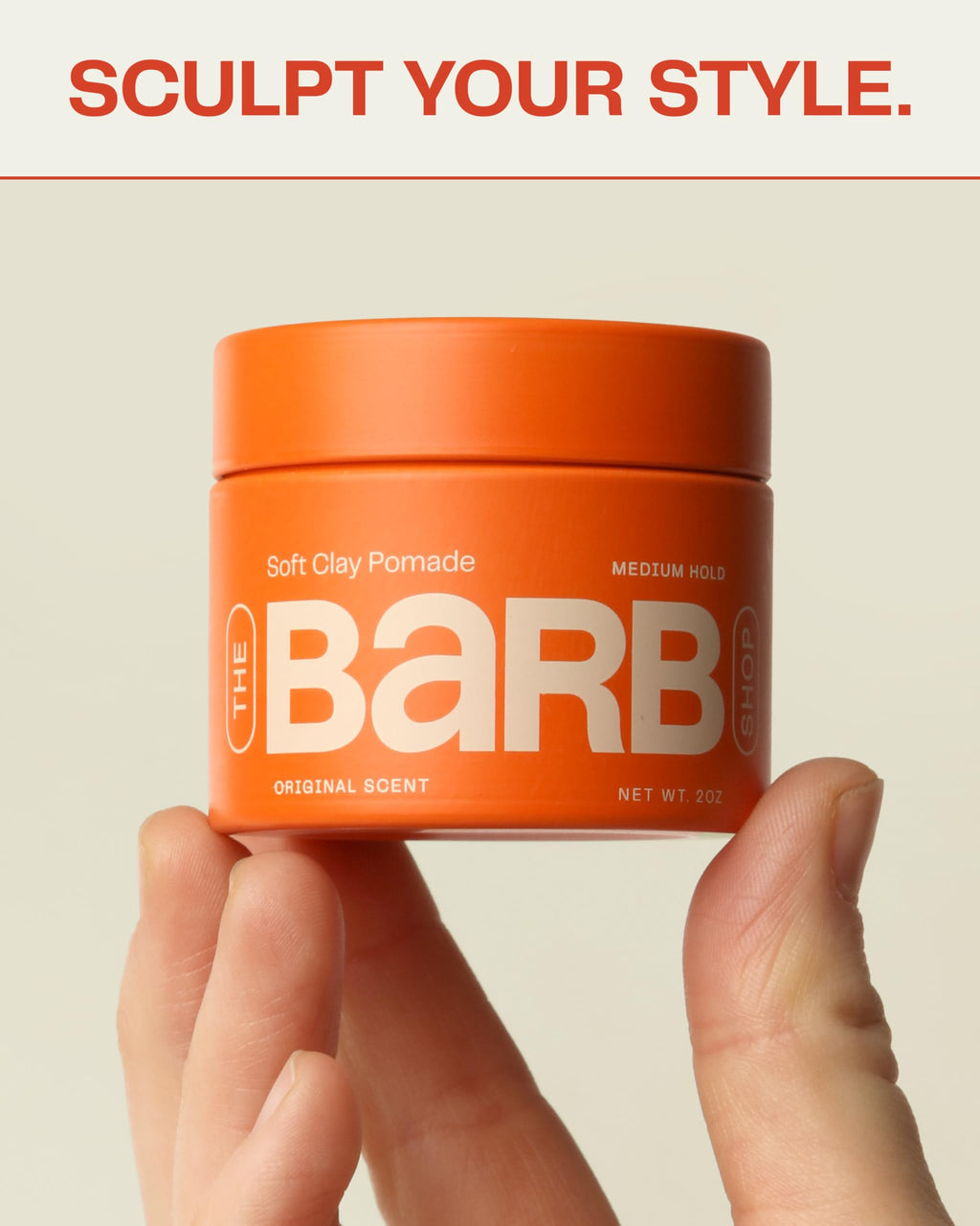 Barb Soft Clay Pomade for Women and Men - Medium Hold, Natural Finish Hair Pomade Styling Clay