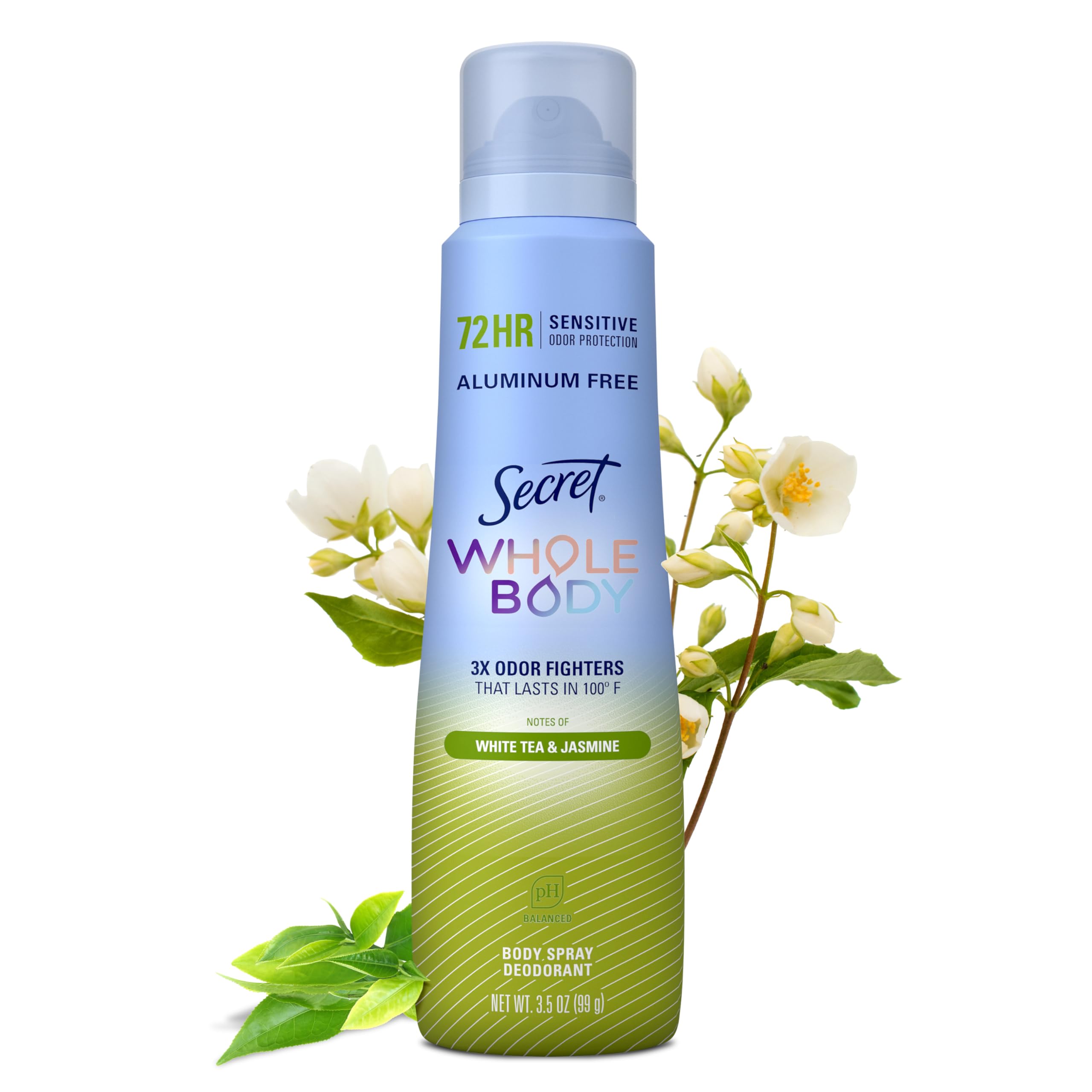 Secret Aluminum Free Whole Body Deodorant Spray for Women