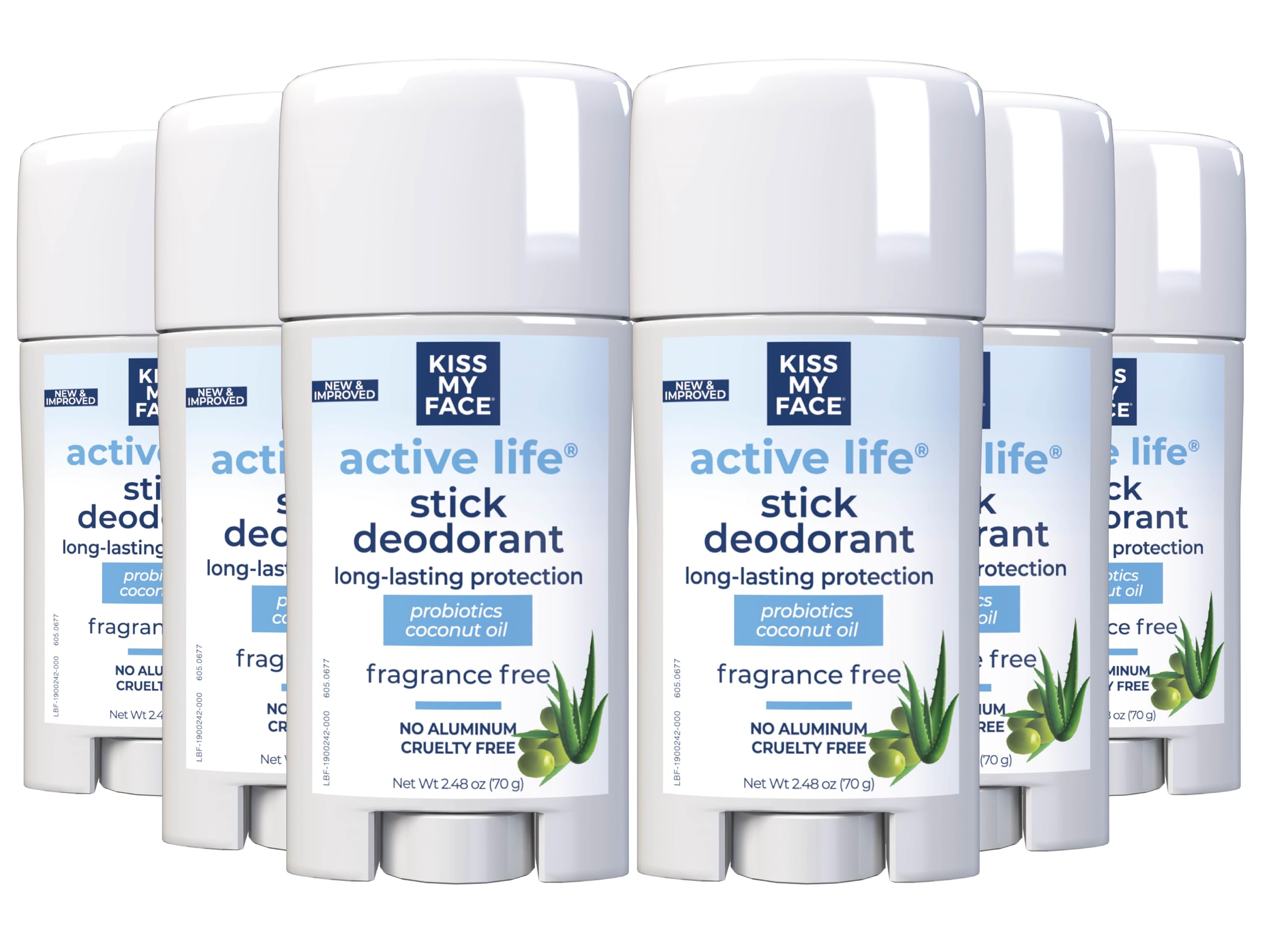 Kiss My Face Active Life Lavender Deodorant - Aluminum Free Deodorant for Women and Men - With added Grapefruit Seed Extract, Rosemary and Sage