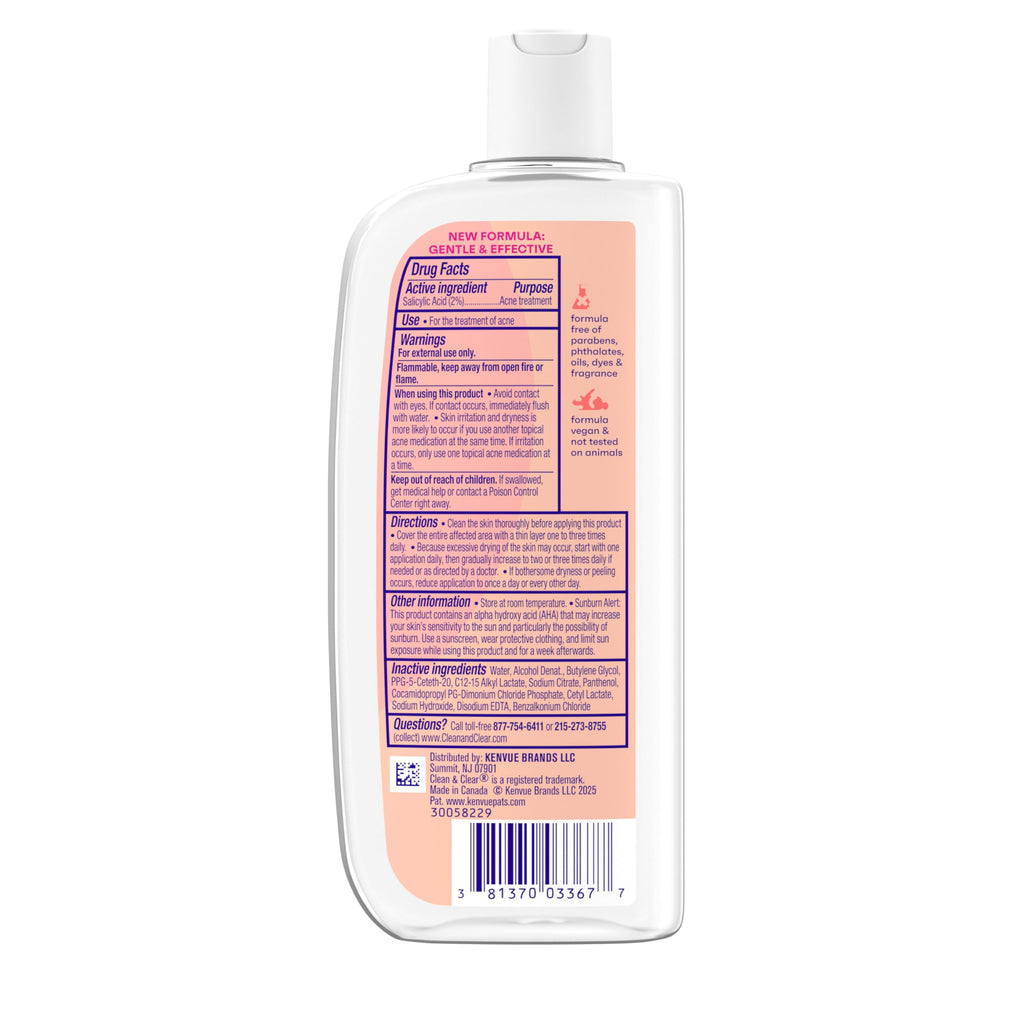 Clean & Clear Essentials Oil-Free Acne Toner, 2% Salicylic Acid Acne