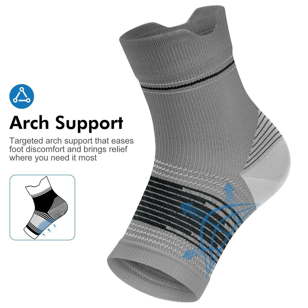 Plantar Fasciitis Sock (6 Pairs) for Men and Women, Compression Foot Sleeves with Arch and Ankle Support