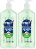 Germ-X Hand Sanitizer Gel with Aloe and Vitamin E | Moisturizing | No Rinse Formula | Pump Bottle | 1 Liter Pack of 2