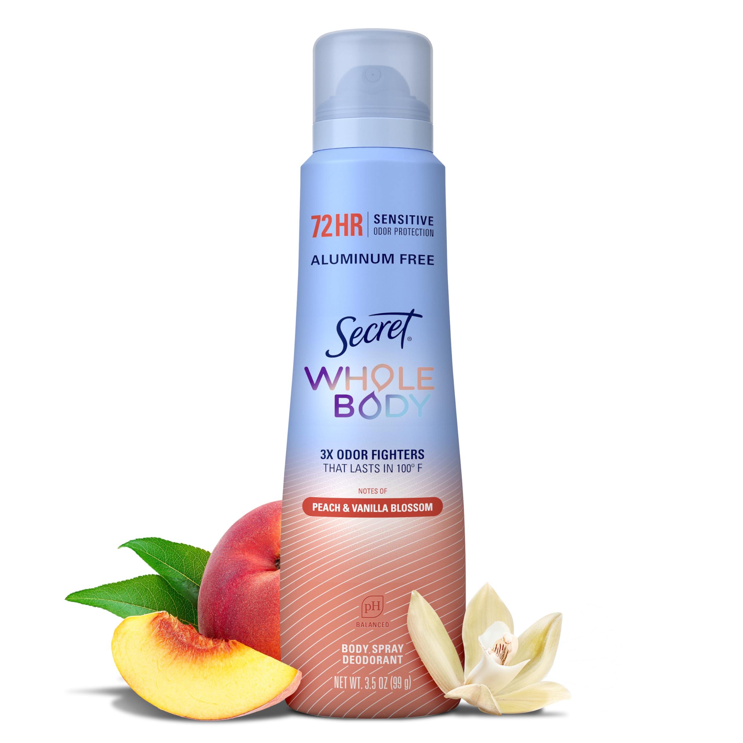 Secret Aluminum Free Whole Body Deodorant Spray for Women