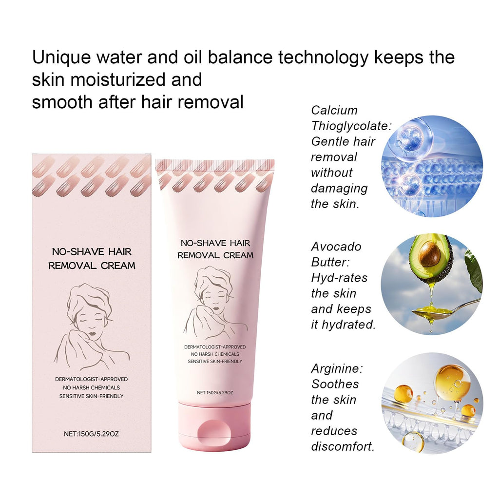 Bare Basics Hair Removal Cream,No Shave Hair Remover for Women, Fast and Gentle, Moisturizes and Nurtures Skin, Leaves Skin Smooth & Soft, 5.29 oz (1 PC)