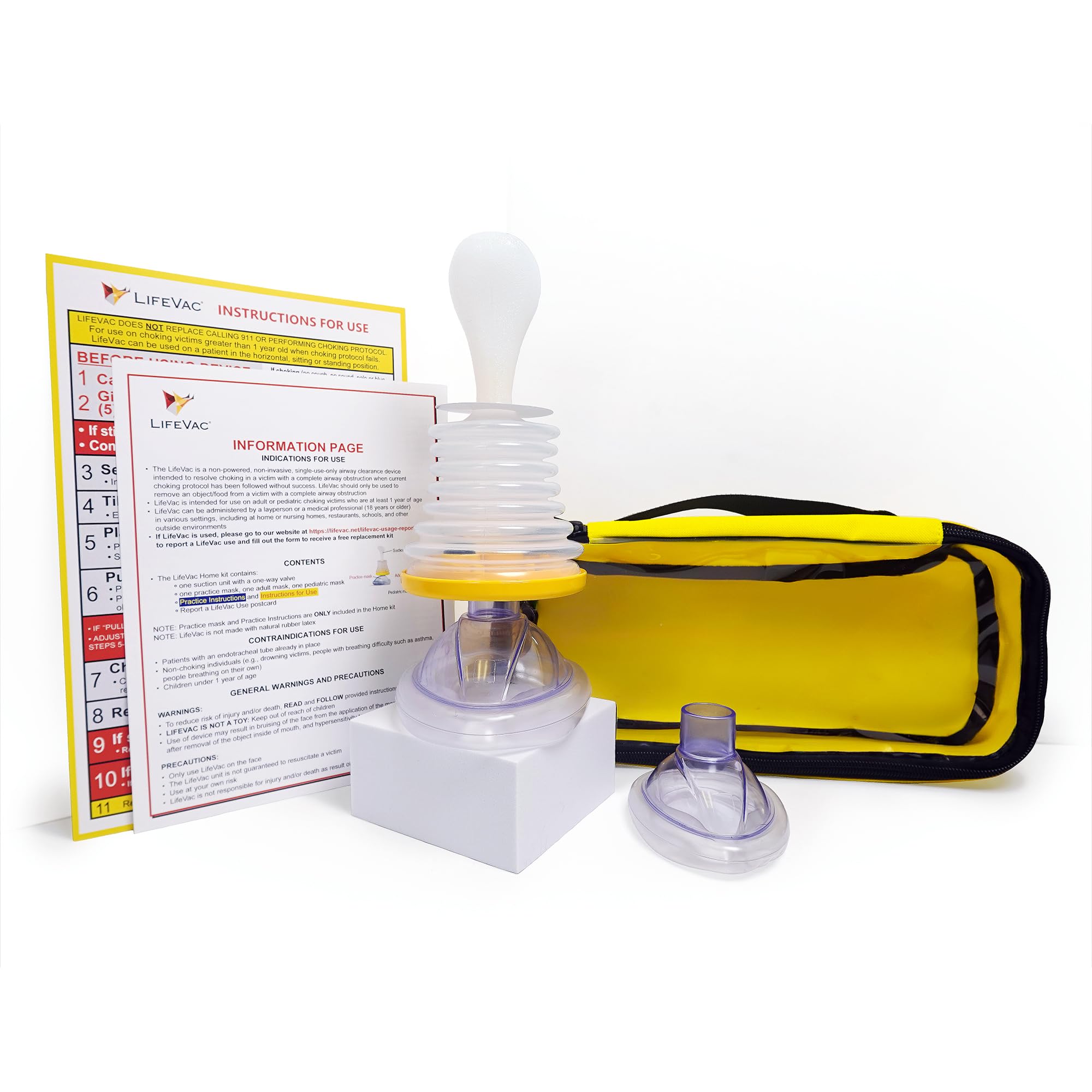 LifeVac Travel Kit 2 Pack - Portable Suction Rescue Device, First Aid Kit for Kids and Adults, Portable Airway Suction Device for Children and Adults