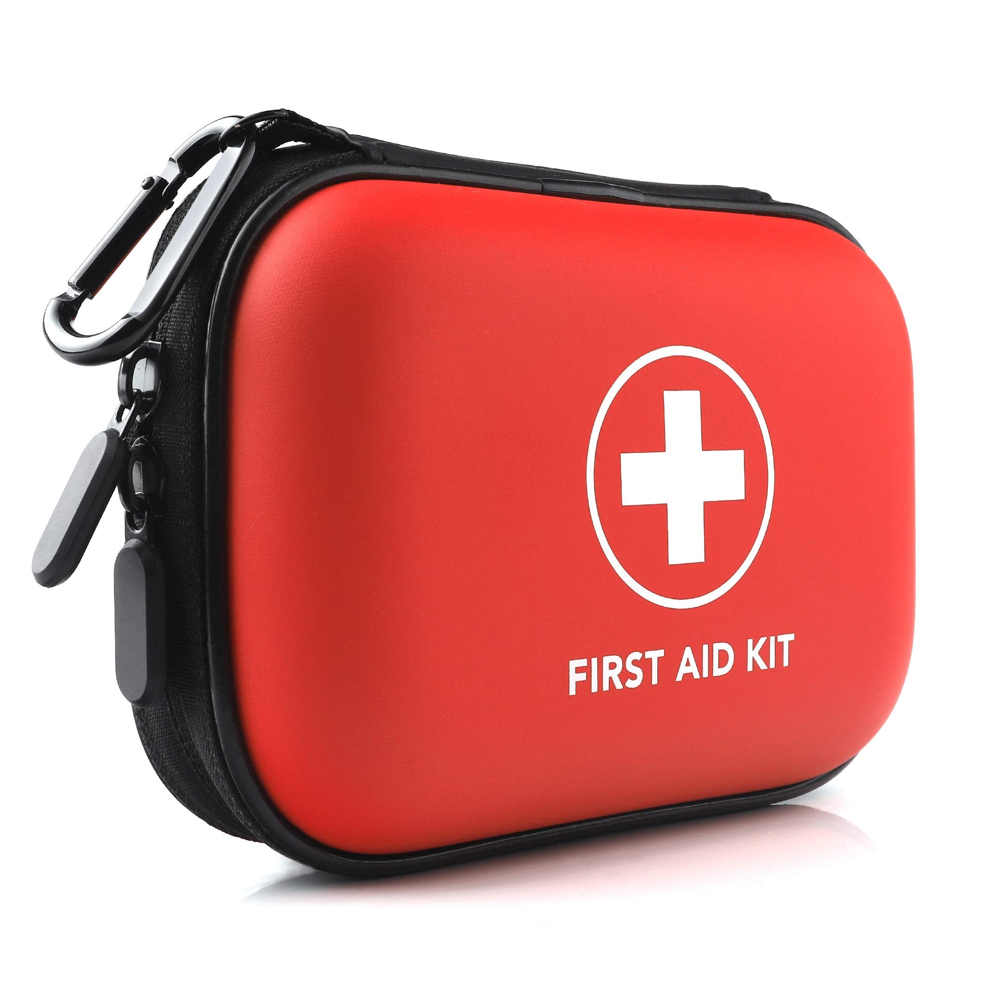 Mini First Aid Kit, 100 Pieces Water-Resistant Hard Shell Small Case - Perfect for Travel, Outdoor, Home, Office, Camping, Hiking, Car