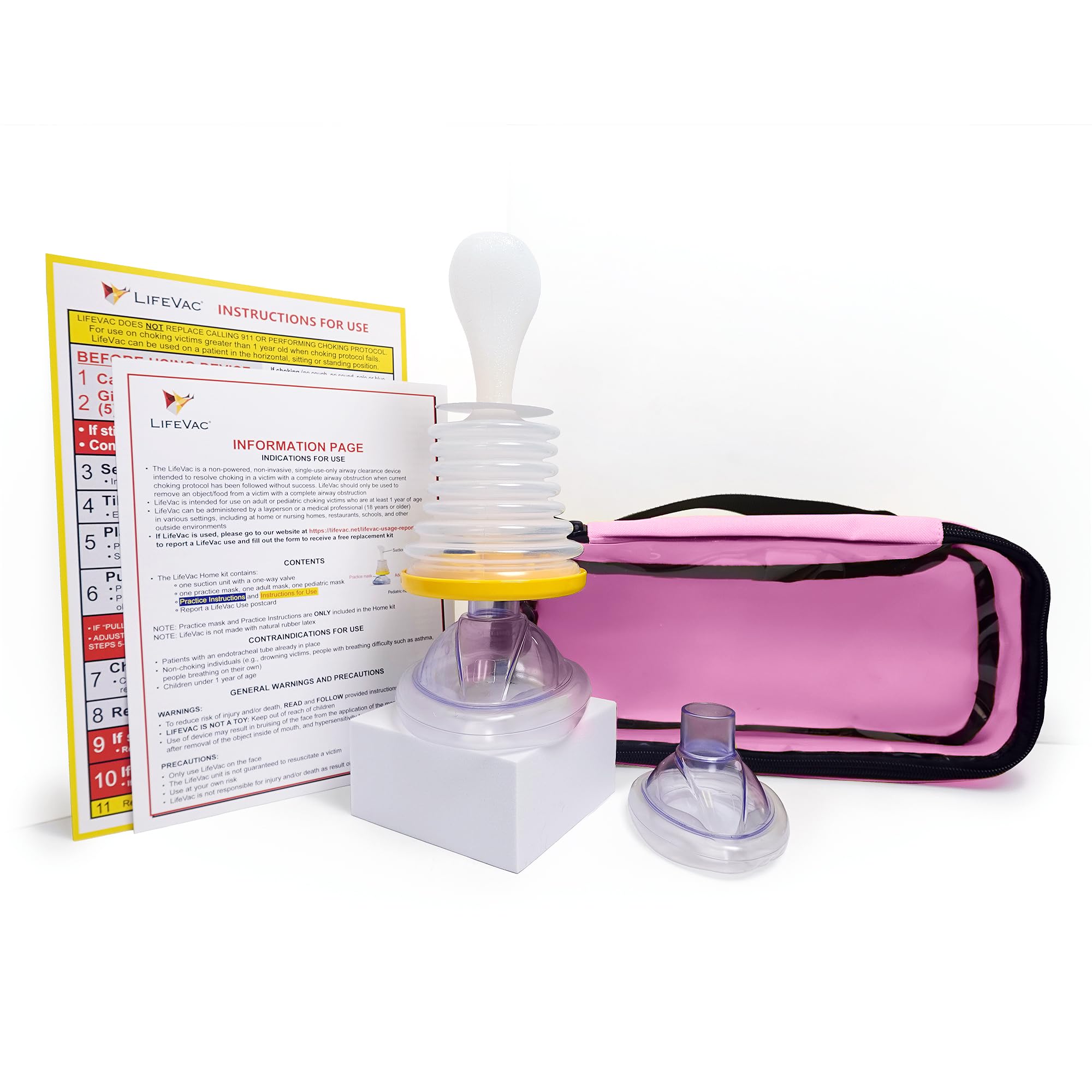 LifeVac Travel Kit 2 Pack - Portable Suction Rescue Device, First Aid Kit for Kids and Adults, Portable Airway Suction Device for Children and Adults