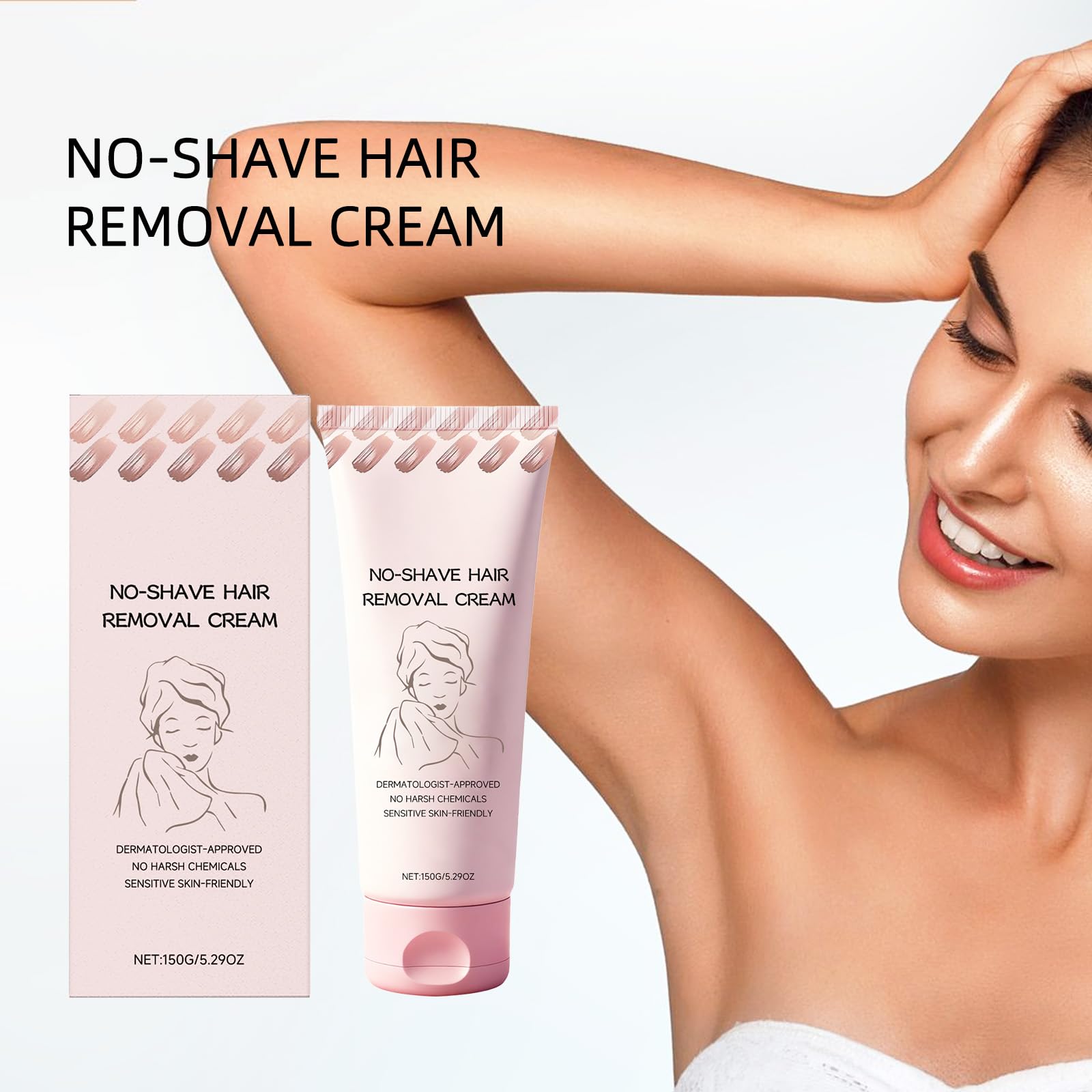 Bare Basics Hair Removal Cream,No Shave Hair Remover for Women, Fast and Gentle, Moisturizes and Nurtures Skin, Leaves Skin Smooth & Soft, 5.29 oz (1 PC)