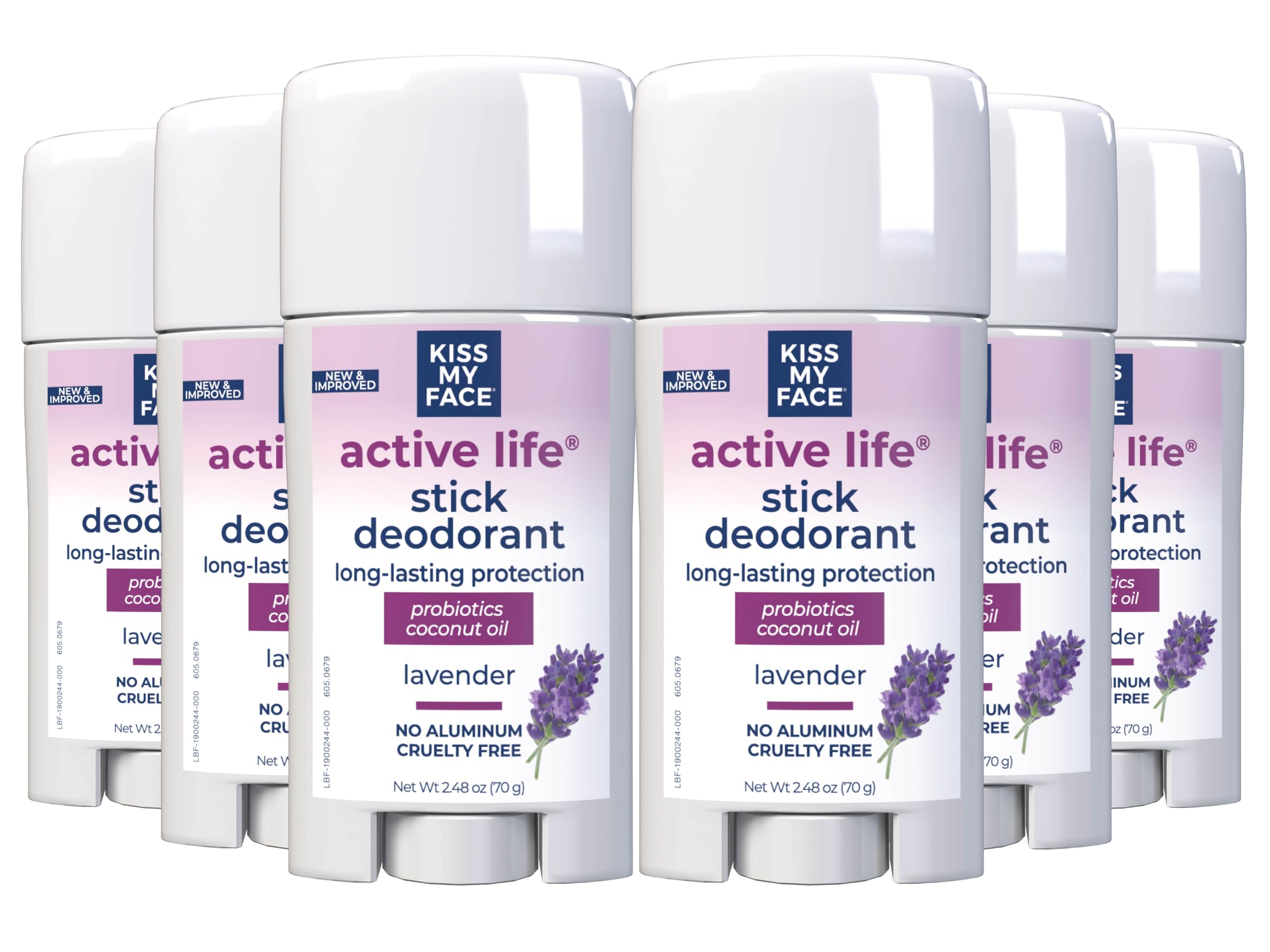 Kiss My Face Active Life Lavender Deodorant - Aluminum Free Deodorant for Women and Men - With added Grapefruit Seed Extract, Rosemary and Sage