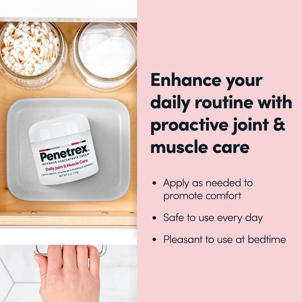 Penetrex Daily Care Cream – Arnica, Vitamin B6, MSM & Boswellia – Lightweight Botanical Formula for Everyday Use – Non-Greasy Moisturizing Cream (2 oz)