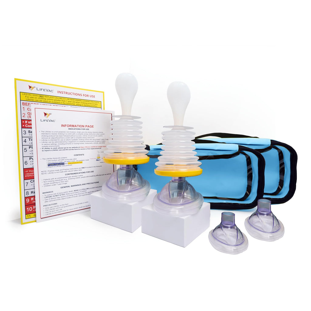 LifeVac Travel Kit 2 Pack - Portable Suction Rescue Device, First Aid Kit for Kids and Adults, Portable Airway Suction Device for Children and Adults