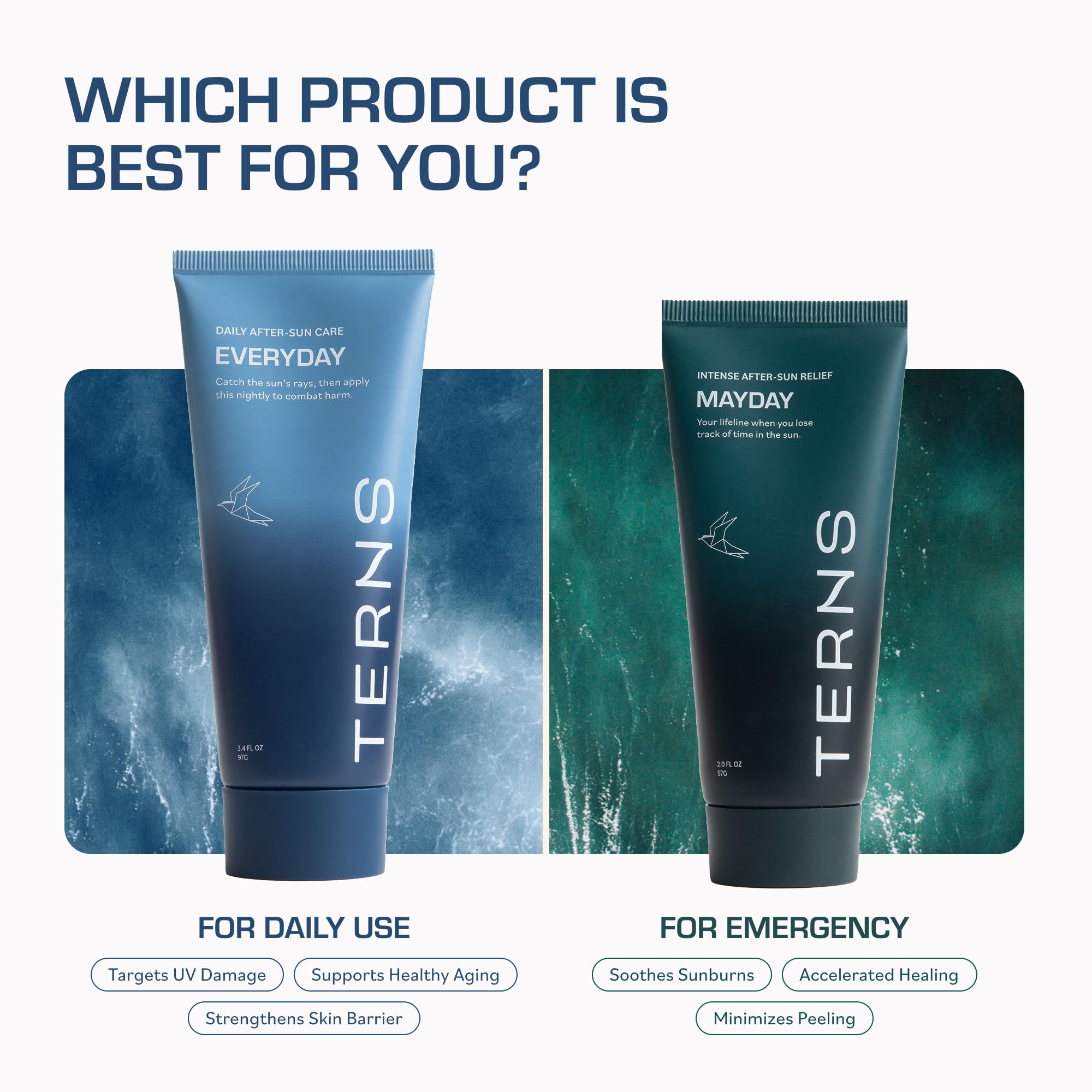 TERNS After Sun Care, Lip Balm, Body Moisturizer and Gel Cream