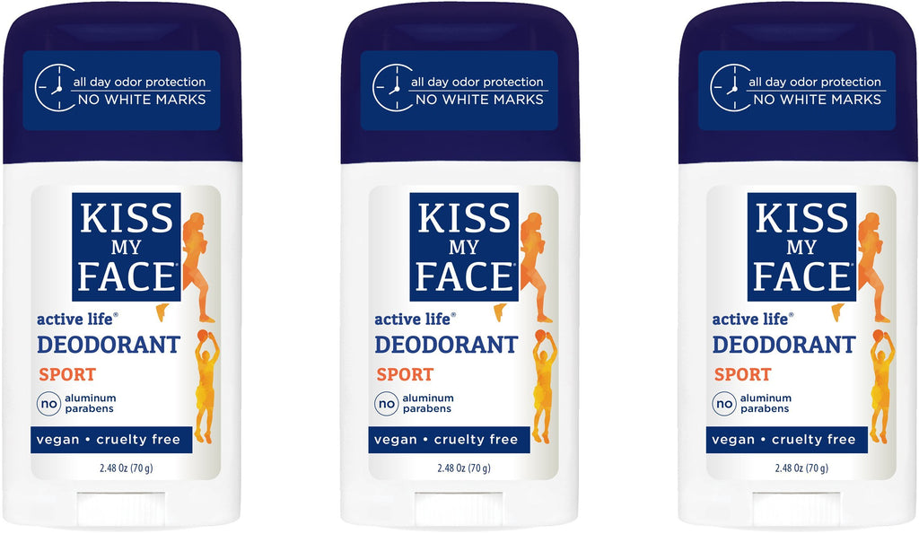 Kiss My Face Active Life Lavender Deodorant - Aluminum Free Deodorant for Women and Men - With added Grapefruit Seed Extract, Rosemary and Sage