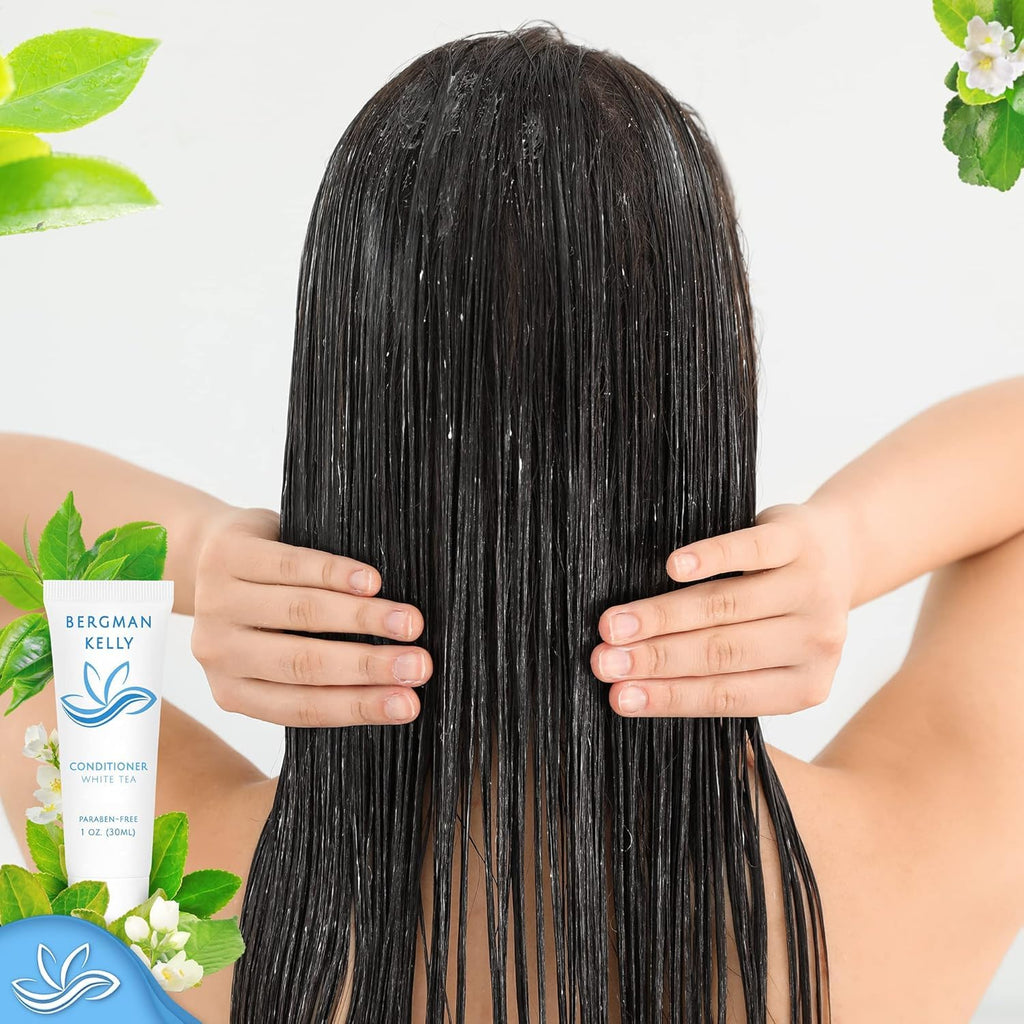 BERGMAN KELLY Travel Shampoo and Conditioner Set, Delight Your Guests with a Revitalizing and Refreshing Hotel Toiletries and Gest Hospitality in Bulk