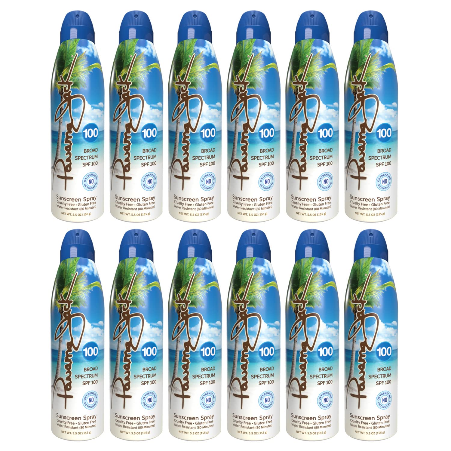 Continuous Spray Sunscreen - SPF 100, Broad Spectrum UVA/UVB Protection, PABA, Paraben, Gluten & Cruelty Free, Water Resistant (80 Minutes), 5.5 OZ