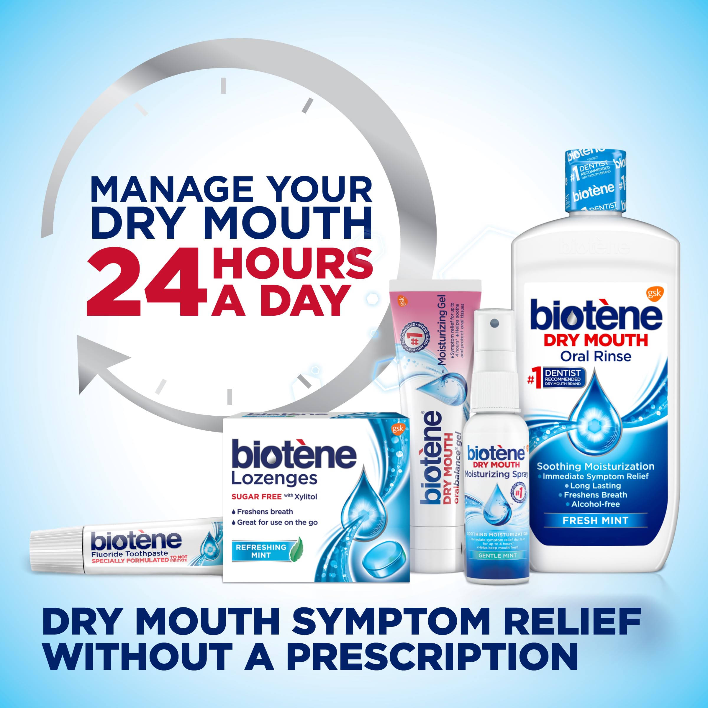 biotène Biotene Oral Rinse Mouthwash for Dry Mouth, Breath Freshener and Dry Mouth Treatment