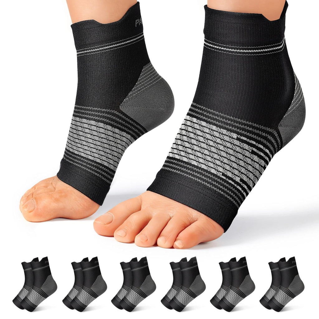Plantar Fasciitis Sock (6 Pairs) for Men and Women, Compression Foot Sleeves with Arch and Ankle Support