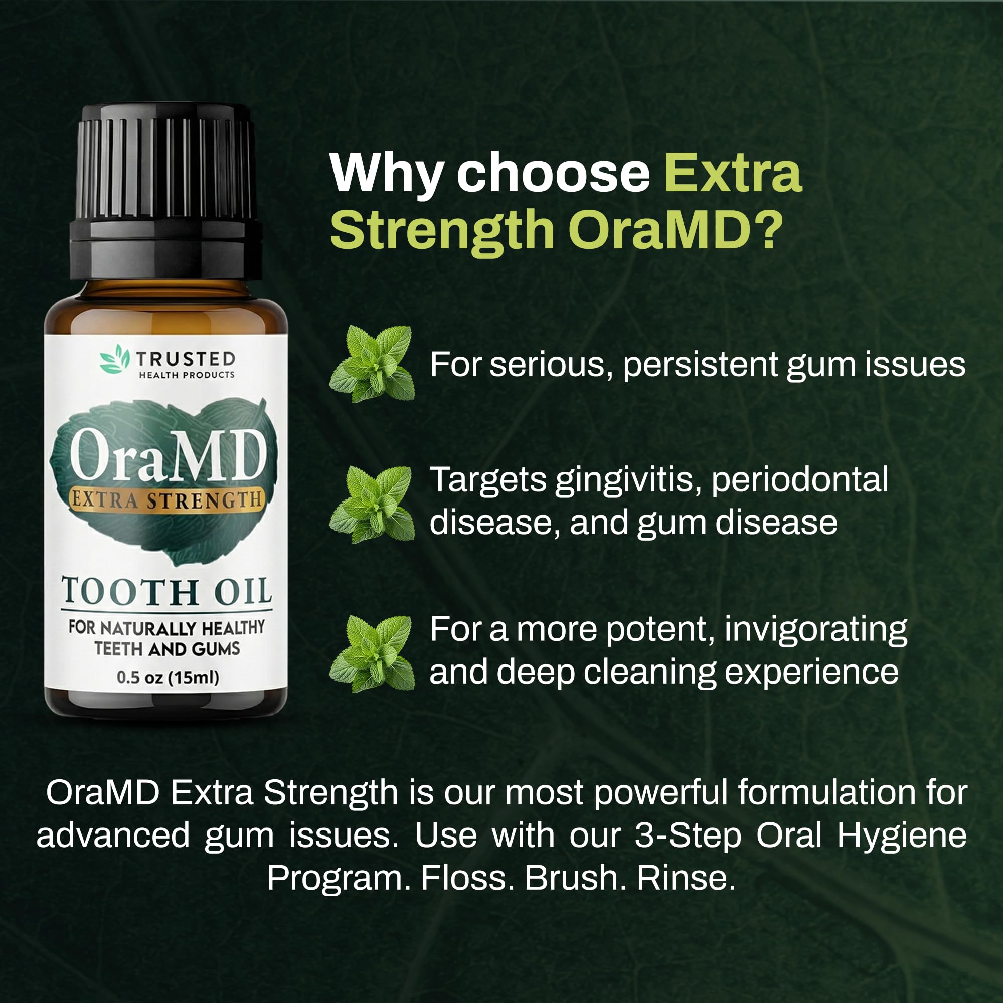 OraMD 4-in-1 Extra Stength Tooth Oil - Clinically Tested Gum Disease Treatment, Gingivitis Treatment and Sensitive Teeth and Gums - All-Natural