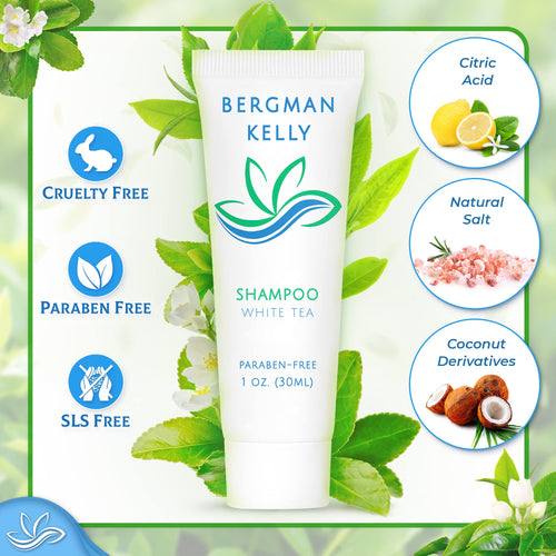 BERGMAN KELLY Travel Shampoo and Conditioner Set, Delight Your Guests with a Revitalizing and Refreshing Hotel Toiletries and Gest Hospitality in Bulk