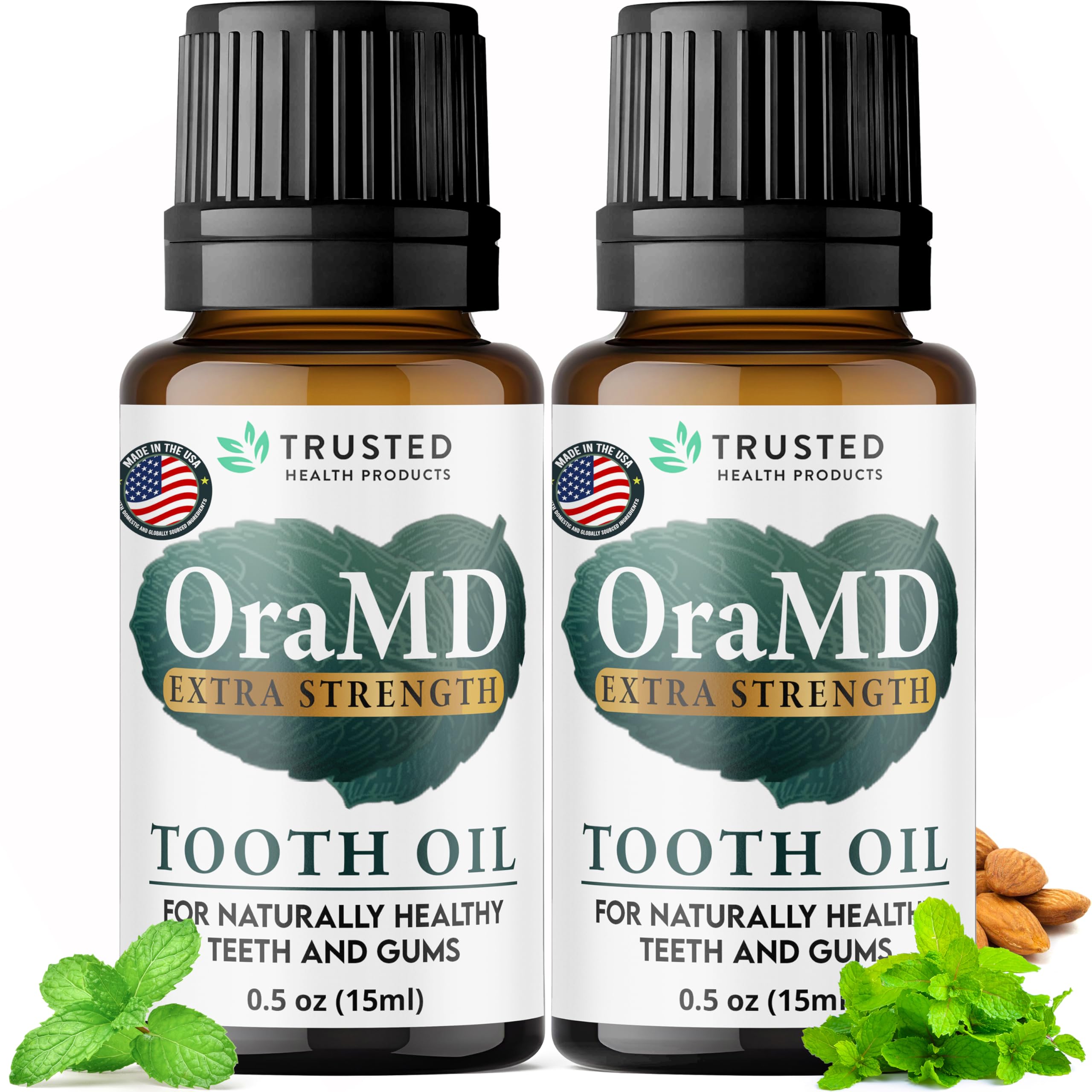 OraMD 4-in-1 Extra Stength Tooth Oil - Clinically Tested Gum Disease Treatment, Gingivitis Treatment and Sensitive Teeth and Gums - All-Natural