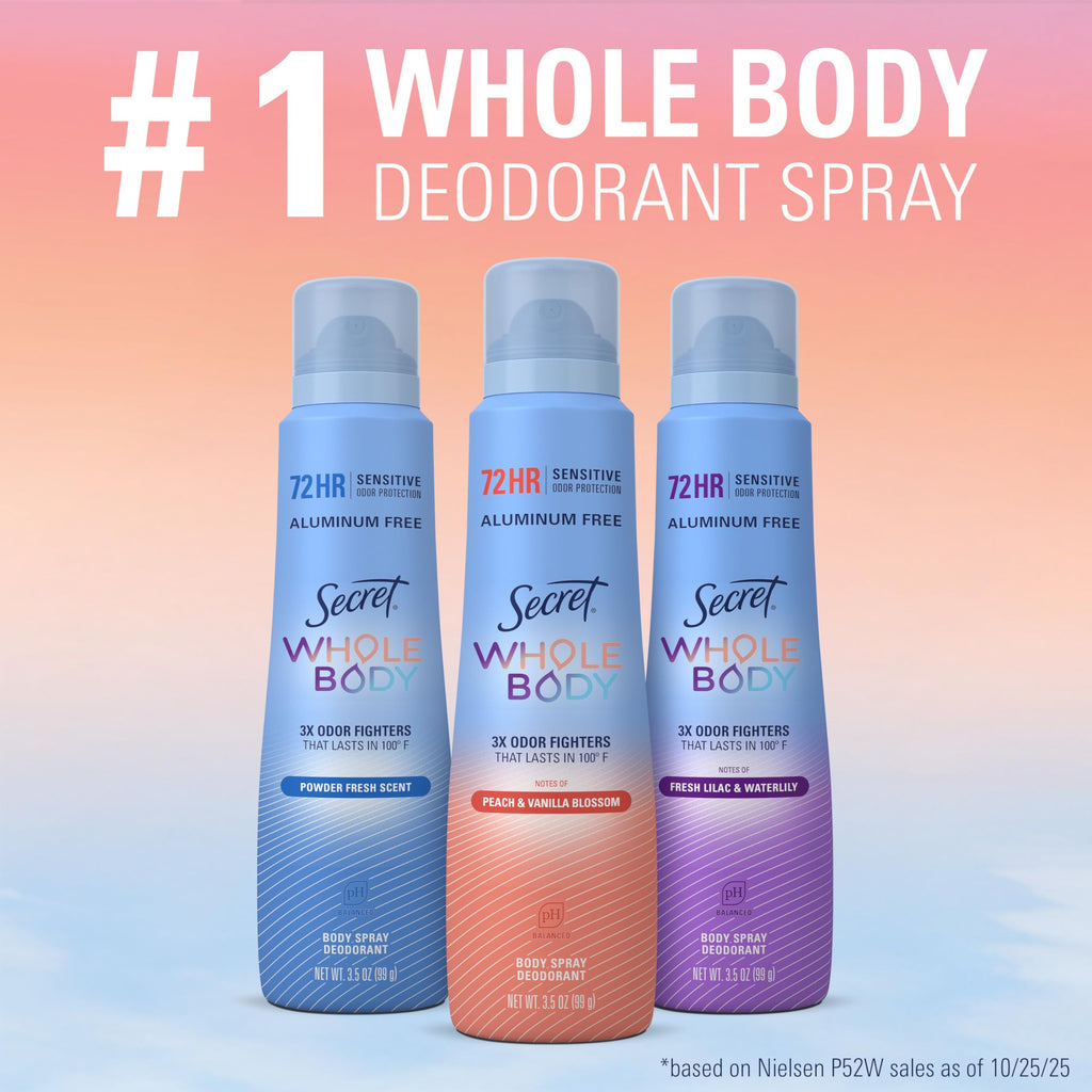 Secret Aluminum Free Whole Body Deodorant Spray for Women