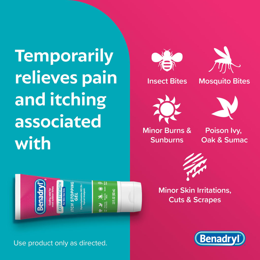 Benadryl Extra Strength Allergy Relief Medicine, 50 mg Diphenhydramine HCl Antihistamine Tablets for Relief of Allergy Symptoms Due to Hay Fever or Other Upper Respiratory Allergies