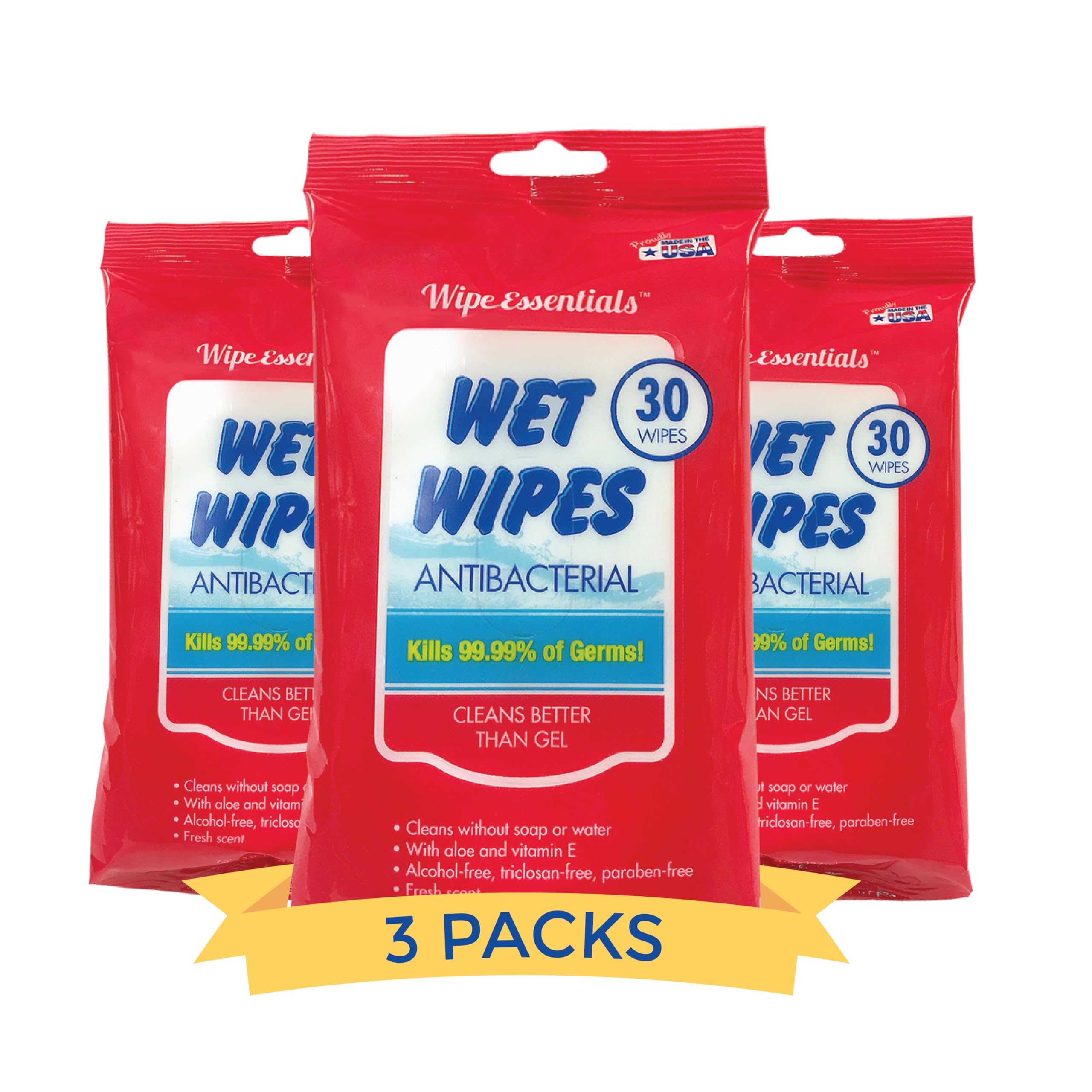 WipeEssentials Hand Sanitizer Wipes, Hand Wipes for Adults and Kids, Travel Essentials