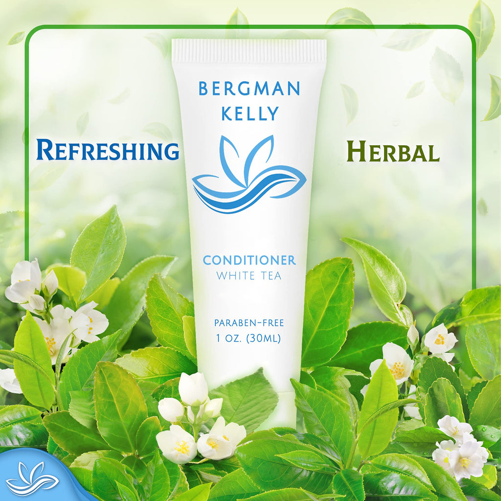 BERGMAN KELLY Travel Shampoo and Conditioner Set, Delight Your Guests with a Revitalizing and Refreshing Hotel Toiletries and Gest Hospitality in Bulk