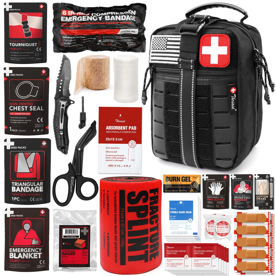 Survival Trauma First Aid Kit with Bandage and Tourniquet
